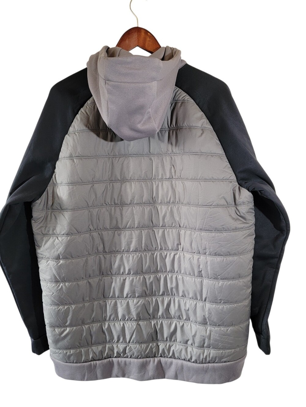 NIKE OSU Gray Therma Puffer Jacket Sz XL Full-Zip Drawstring Hooded Outdoor - Picture 2 of 12